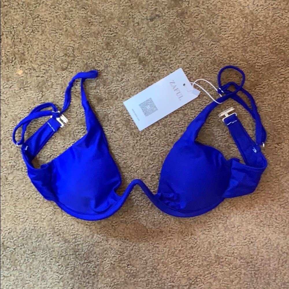 Royal blue bathing suit top